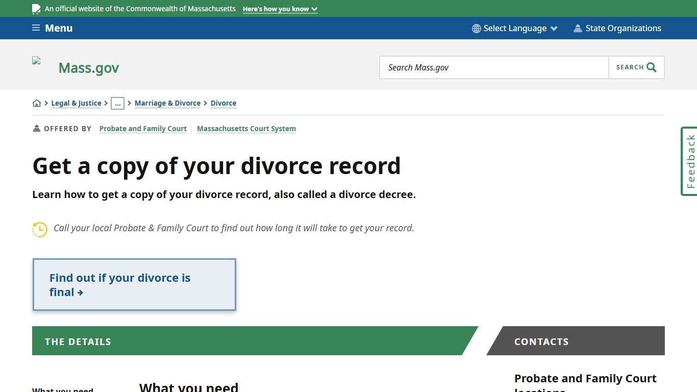 Get a copy of your divorce record Mass.gov