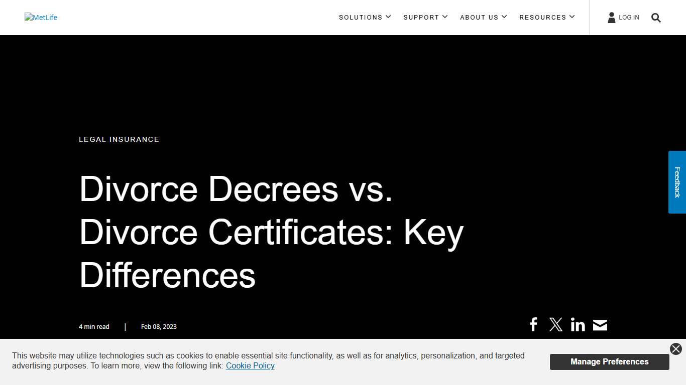 Divorce Decree vs. Divorce Certificate: Comparison MetLife